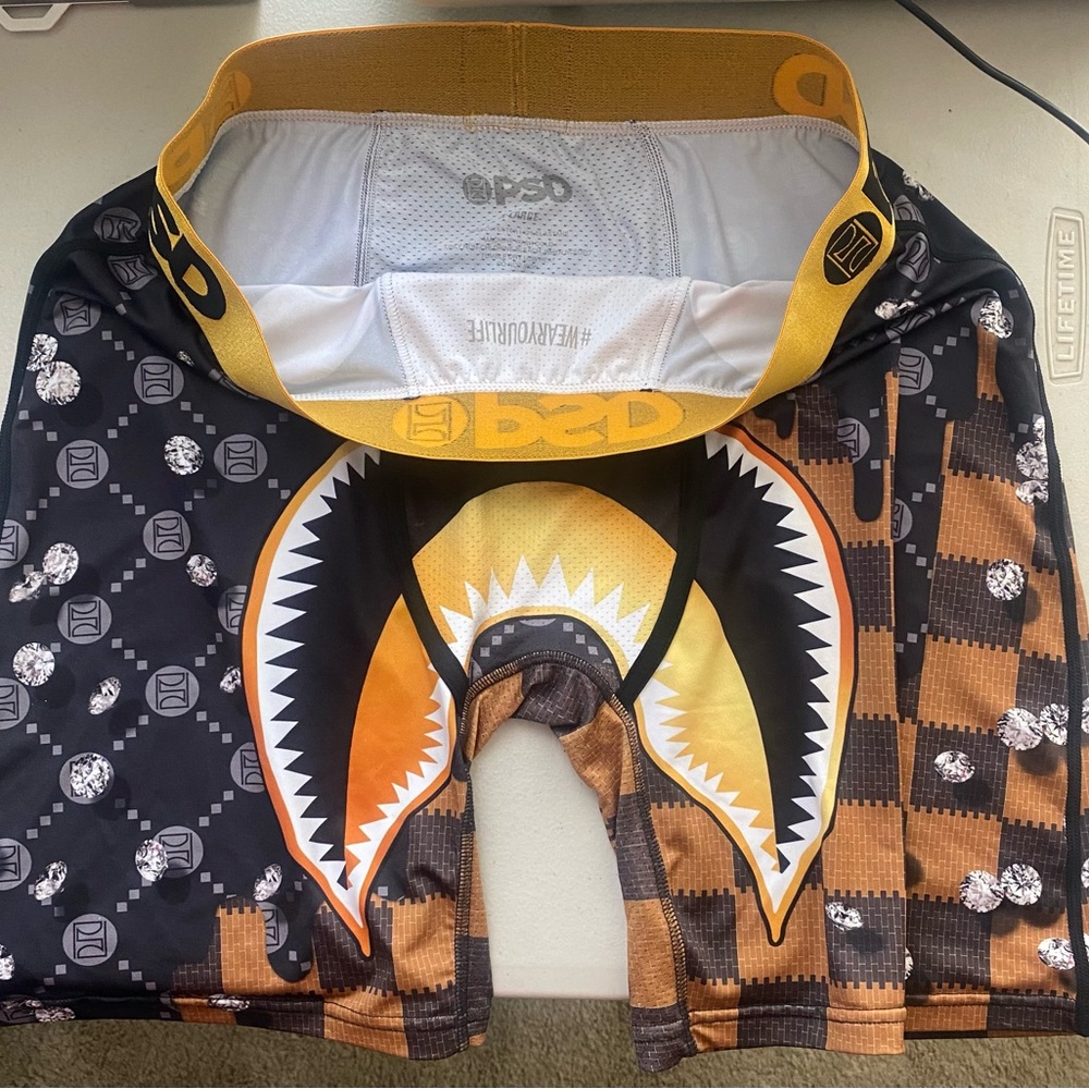 PSD White and Gold Boxer Briefs